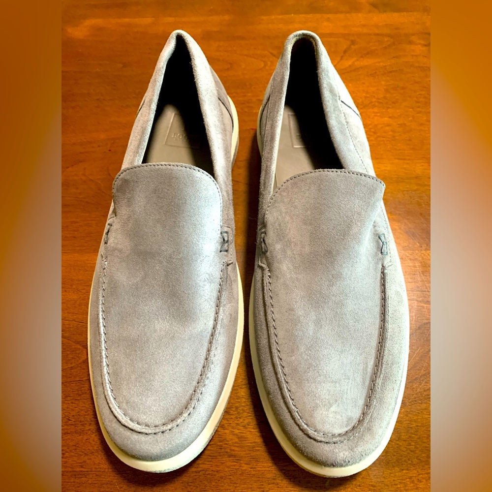 Men's Classic Gray Suede Loafers